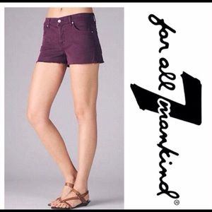 7 for All Mankind Purple Shorts